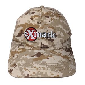 eXmark Mel Luna Saw Company Strapback Hat Tan Camouflage One Size Embroidered